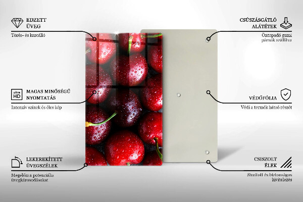 Protection pour plaque de cuisson Gros plan de cerises