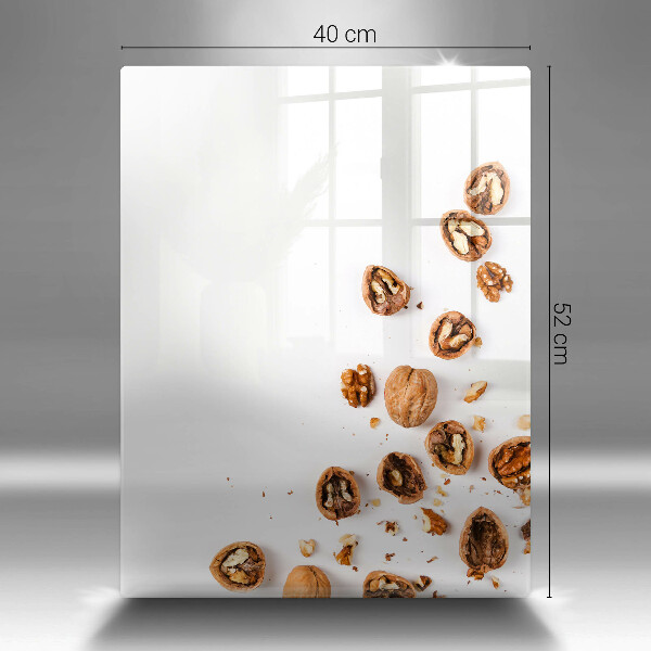 Protection pour plaque de cuisson Noix sur fond blanc