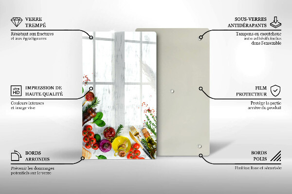 Protection pour plaque de cuisson Légumes et épices