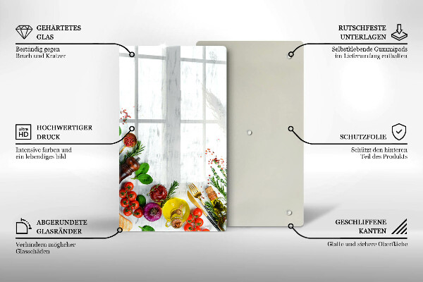 Protection pour plaque de cuisson Légumes et épices