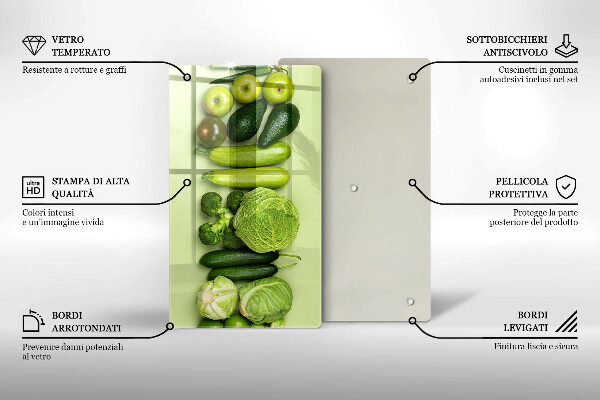 Protection pour plaque de cuisson Fruits et légumes verts