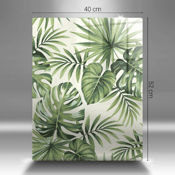 Protection pour plaque de cuisson Illustration de feuilles de Monstera