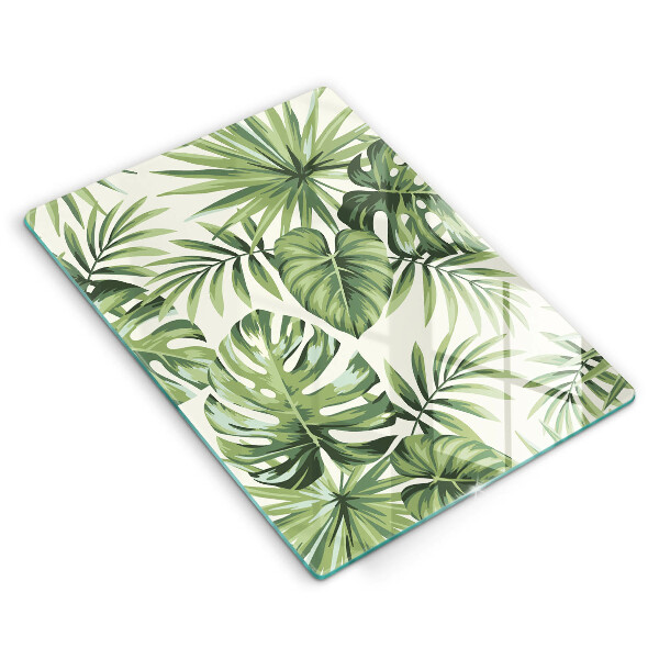 Protection pour plaque de cuisson Illustration de feuilles de Monstera