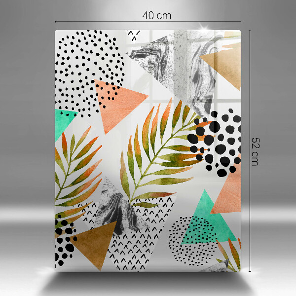 Protection pour plaque de cuisson Modèle de feuilles de bohème