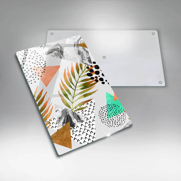 Protection pour plaque de cuisson Modèle de feuilles de bohème