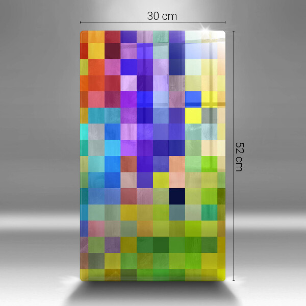 Planche à découper verre Carrés de pixels colorés