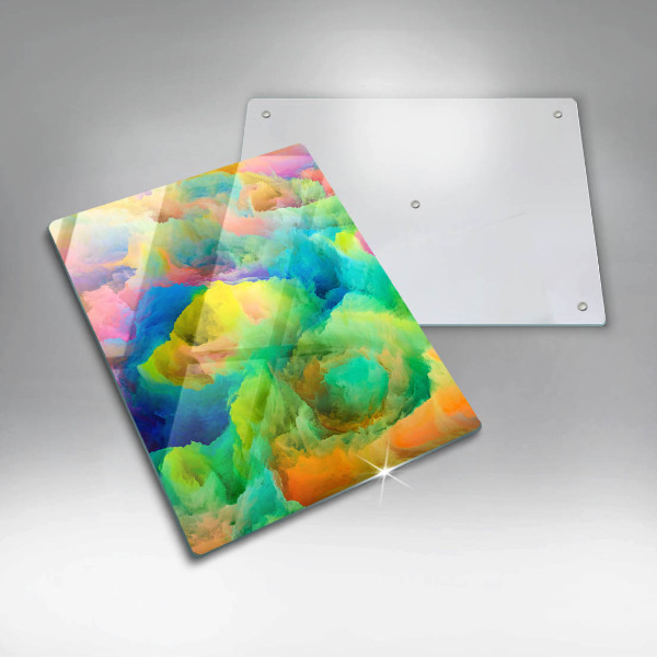 Planche à découper verre Abstraction colorée