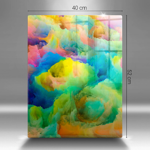 Planche à découper verre Abstraction colorée