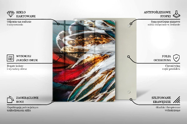 Planche à découper verre Abstraction colorée