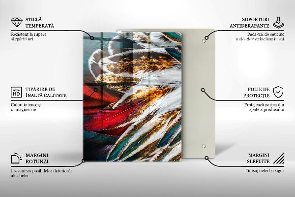 Planche à découper verre Abstraction colorée