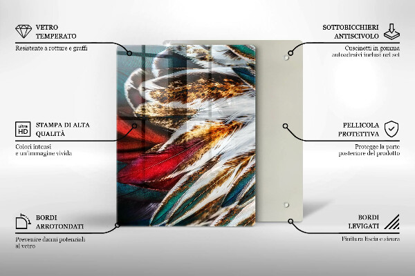 Planche à découper verre Abstraction colorée