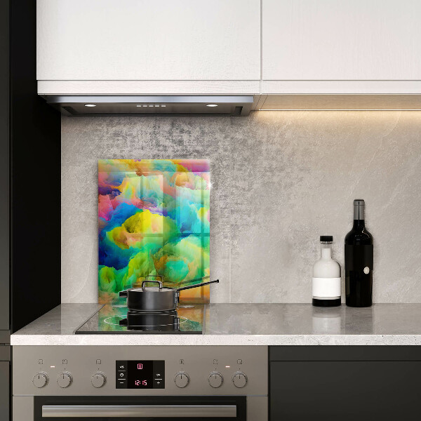 Planche à découper verre Abstraction colorée
