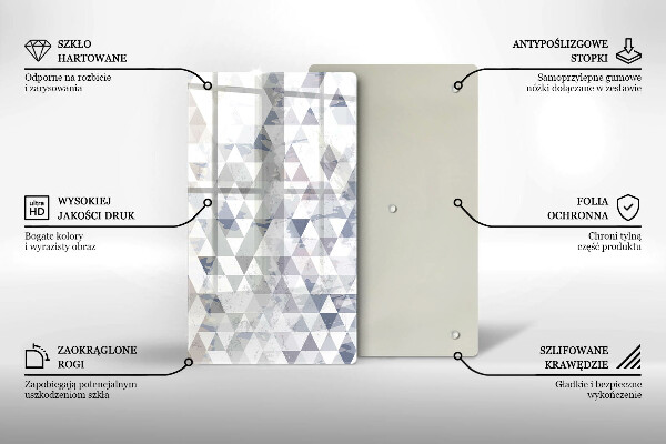 Planche à découper verre Modèle de triangles