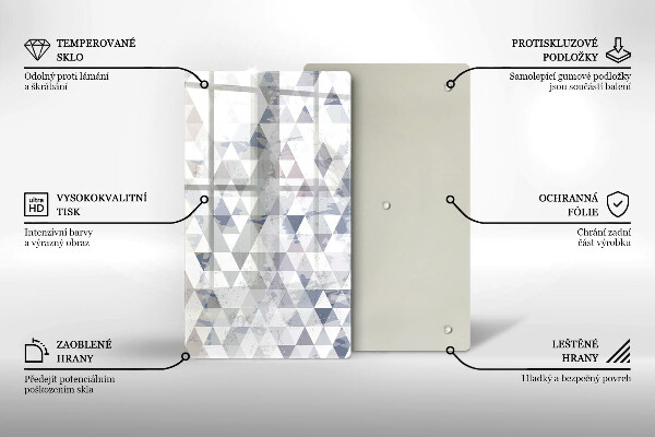 Planche à découper verre Modèle de triangles