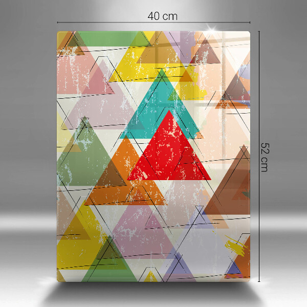 Planche à découper verre Triangles peints