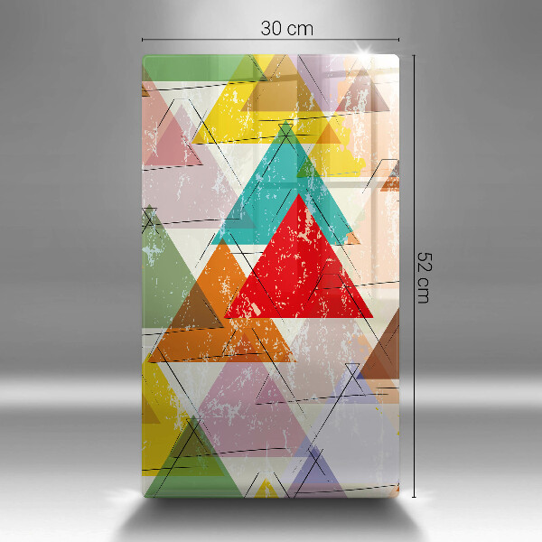 Planche à découper verre Triangles peints