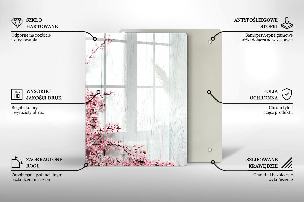 Planche à découper verre Plumes d'oiseaux