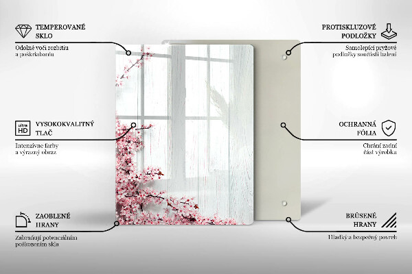 Planche à découper verre Plumes d'oiseaux