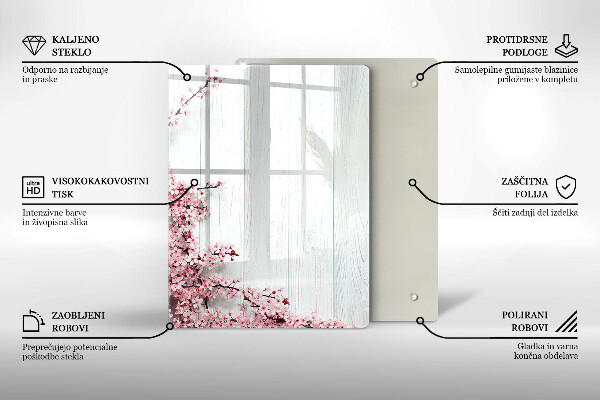Planche à découper verre Plumes d'oiseaux