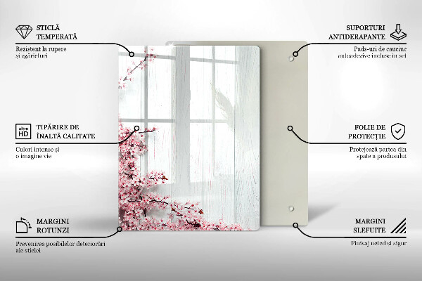 Planche à découper verre Plumes d'oiseaux