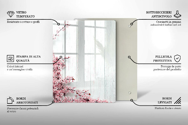 Planche à découper verre Plumes d'oiseaux