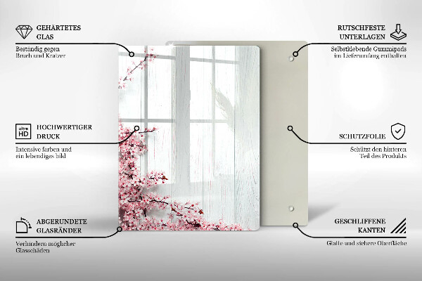 Planche à découper verre Plumes d'oiseaux