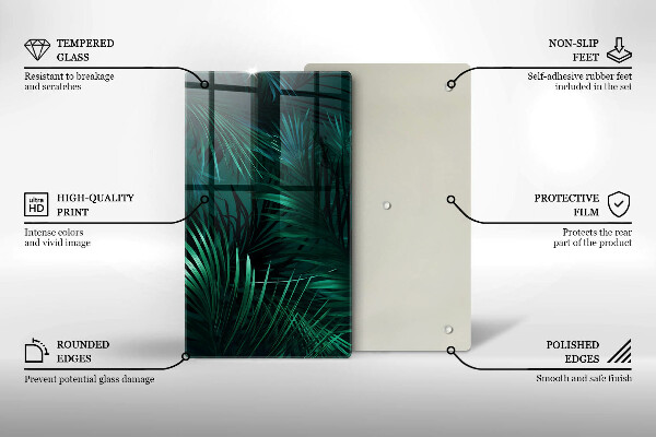 Protection pour plaque de cuisson Feuilles de la jungle sauvage