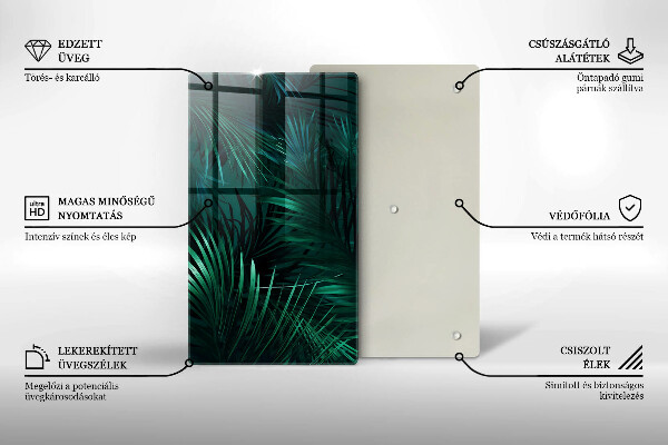 Protection pour plaque de cuisson Feuilles de la jungle sauvage