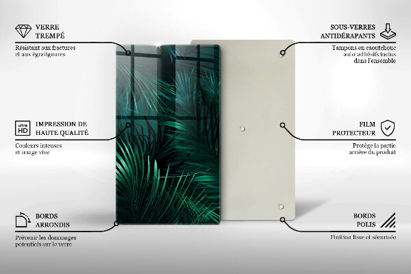 Protection pour plaque de cuisson Feuilles de la jungle sauvage