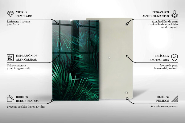 Protection pour plaque de cuisson Feuilles de la jungle sauvage