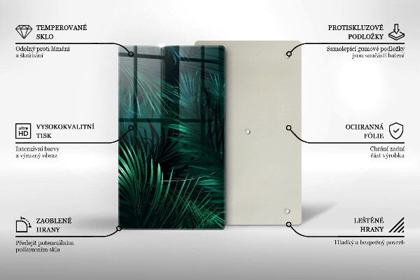 Protection pour plaque de cuisson Feuilles de la jungle sauvage