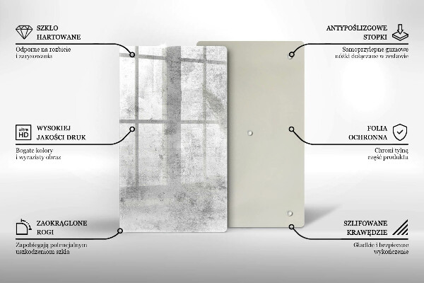 Protection pour plaque de cuisson Texture béton