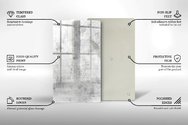 Protection pour plaque de cuisson Texture béton