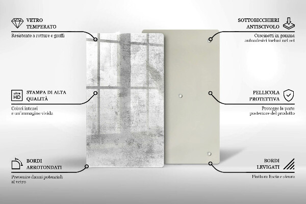 Protection pour plaque de cuisson Texture béton