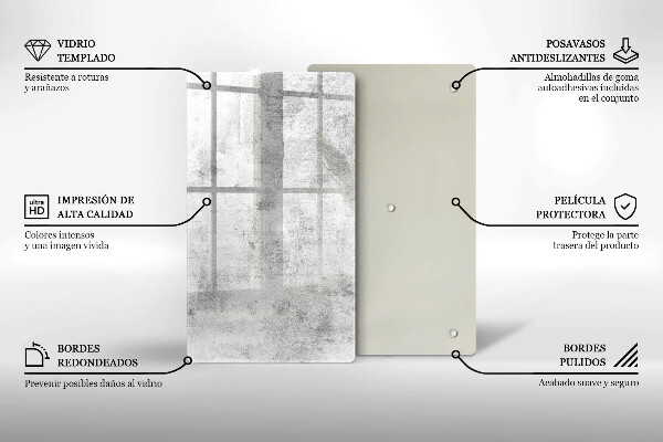 Protection pour plaque de cuisson Texture béton