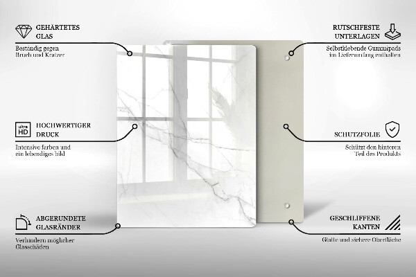 Protection pour plaque de cuisson Marbre pastel