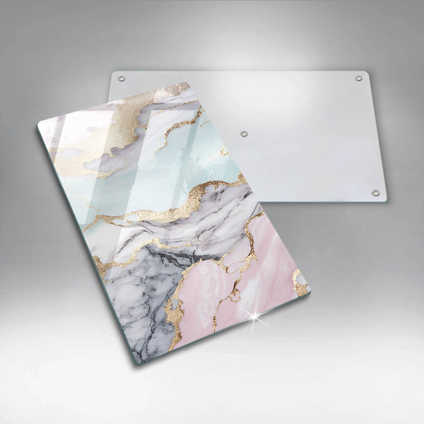 Protection pour plaque de cuisson Marbre pastel