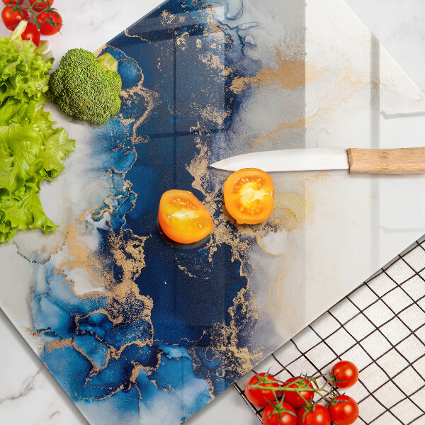 Protection pour plaque de cuisson Abstraction avec du bleu