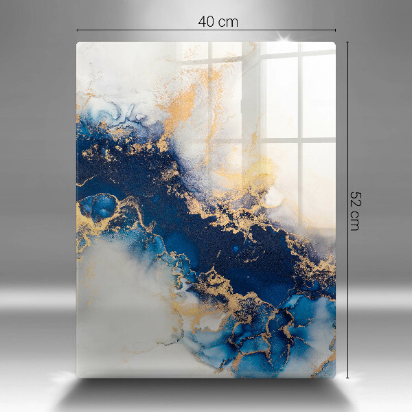 Protection pour plaque de cuisson Abstraction avec du bleu