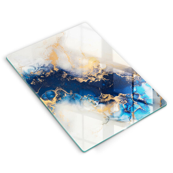 Protection pour plaque de cuisson Abstraction avec du bleu