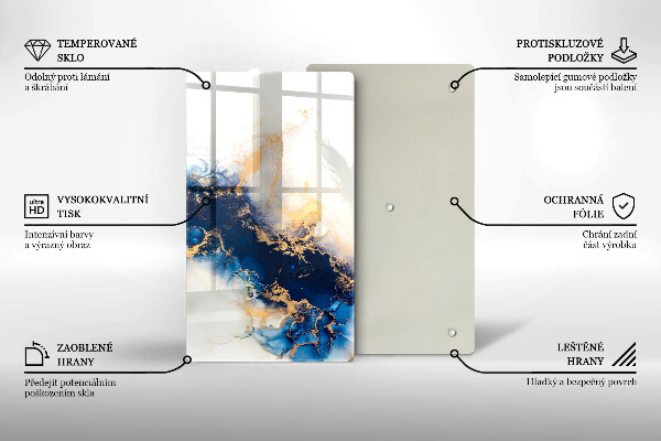 Protection pour plaque de cuisson Abstraction avec du bleu