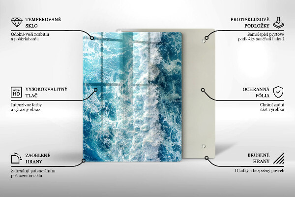 Protection pour plaque de cuisson Abstraction avec du bleu