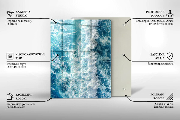 Protection pour plaque de cuisson Abstraction avec du bleu