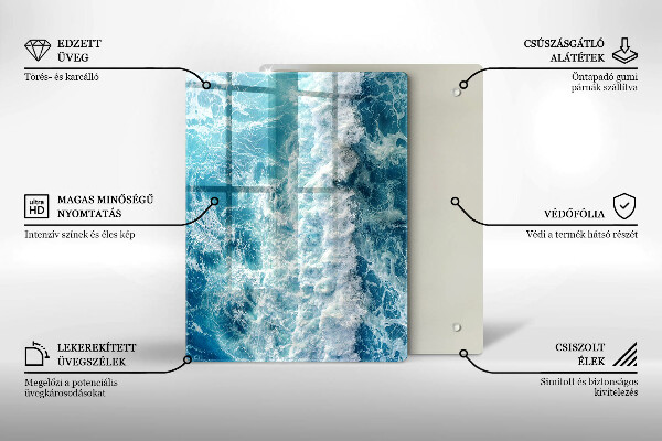 Protection pour plaque de cuisson Abstraction avec du bleu