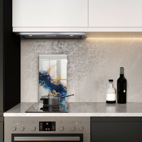 Protection pour plaque de cuisson Abstraction avec du bleu