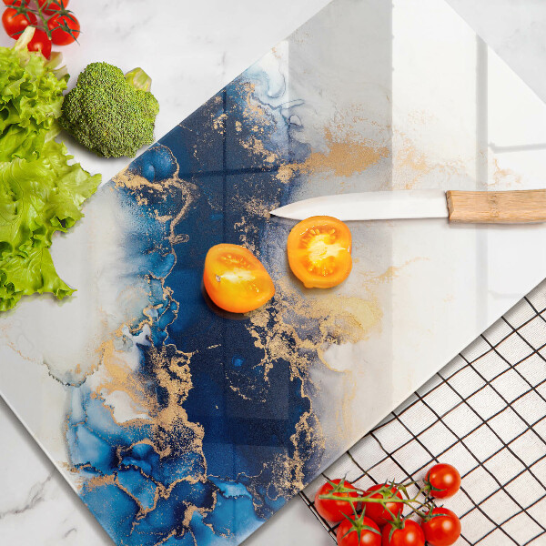 Protection pour plaque de cuisson Abstraction avec du bleu