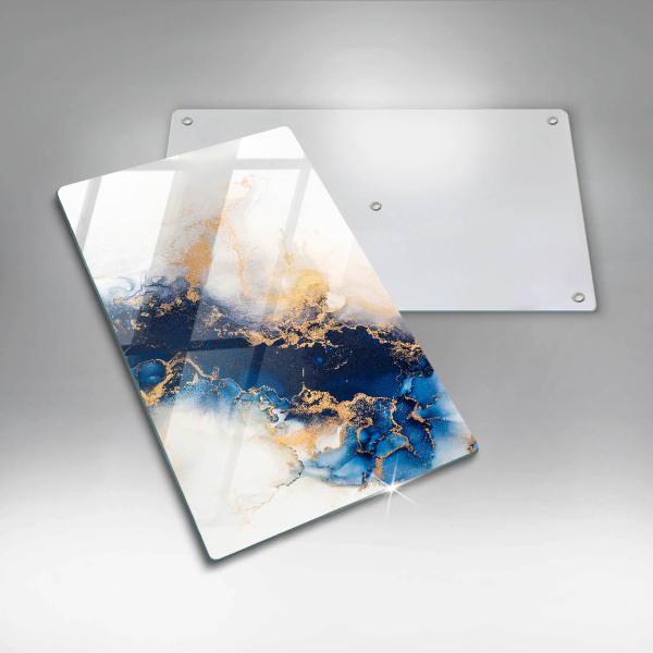 Protection pour plaque de cuisson Abstraction avec du bleu