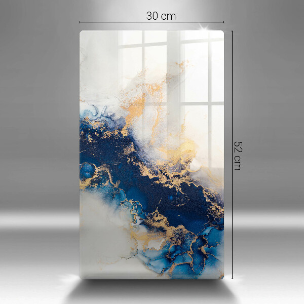 Protection pour plaque de cuisson Abstraction avec du bleu