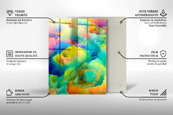 Protection pour plaque de cuisson Feuilles décoratives avec de l'or