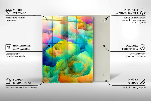 Protection pour plaque de cuisson Feuilles décoratives avec de l'or